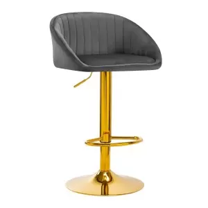 4Rico Bar Hocker QS-B16G бархатный серый