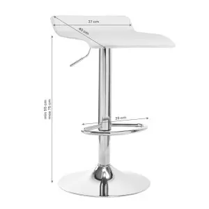 4Rico Bar Hocker QS-B08 ekologiška oda balta