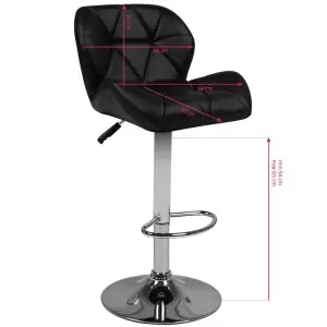 M01 sgabello trapuntato regolabile nero