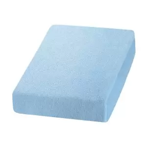 Lenzuolo di spugna blu