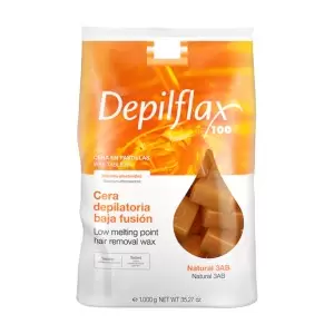 DEPILFLAX BE JUOSTELIŲ KIETASIS DEPILIACINIS VAŠKAS 1KG NATŪRALUS