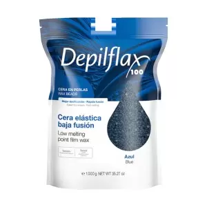 Depilflax 100 lankstus epiliacijos vaškas pearl azul 1000 g