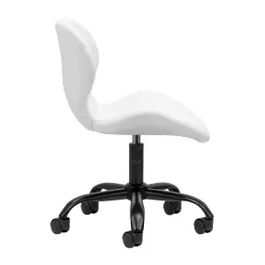 Kosmetinė taburetė QS-06B juoda ir balta