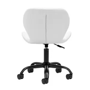 Kosmetinė taburetė QS-06B juoda ir balta