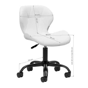 Kosmetinė taburetė QS-06B juoda ir balta