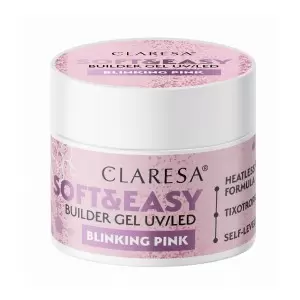 "Claresa Soft&ampEasy" statybinis gelis mirksintis rožinis 45g