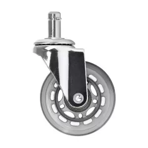 Серебряные прижимные колеса для табуреток Roll Speed набор из 5 штук