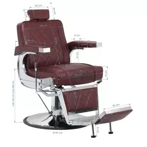 Kirpėjo kėdė Plaukų sistema BM88066 bordo spalvos