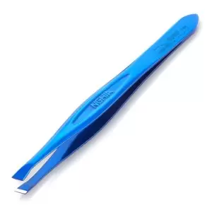 Прецизионный косметический пинцет - косой NGHIA EXPORT T-01 blue