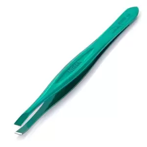 Прецизионный косметический пинцет - косой NGHIA EXPORT T-01 green
