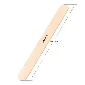 Didelės medinės mentelės 150x18x1,8 mm - 150 vienetų