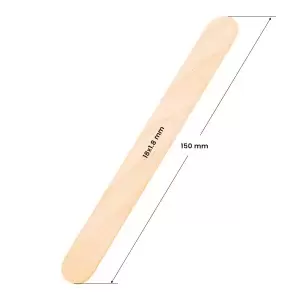 Didelė medinė mentelė 150 x 18 x 1,8 mm - 50 vienetų