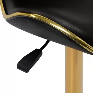 "Gabbiano" kosmetinė taburetė Q-4599G Gold Black