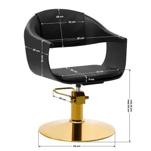Kirpimo kėdė Gabbiano A364 Gold Black