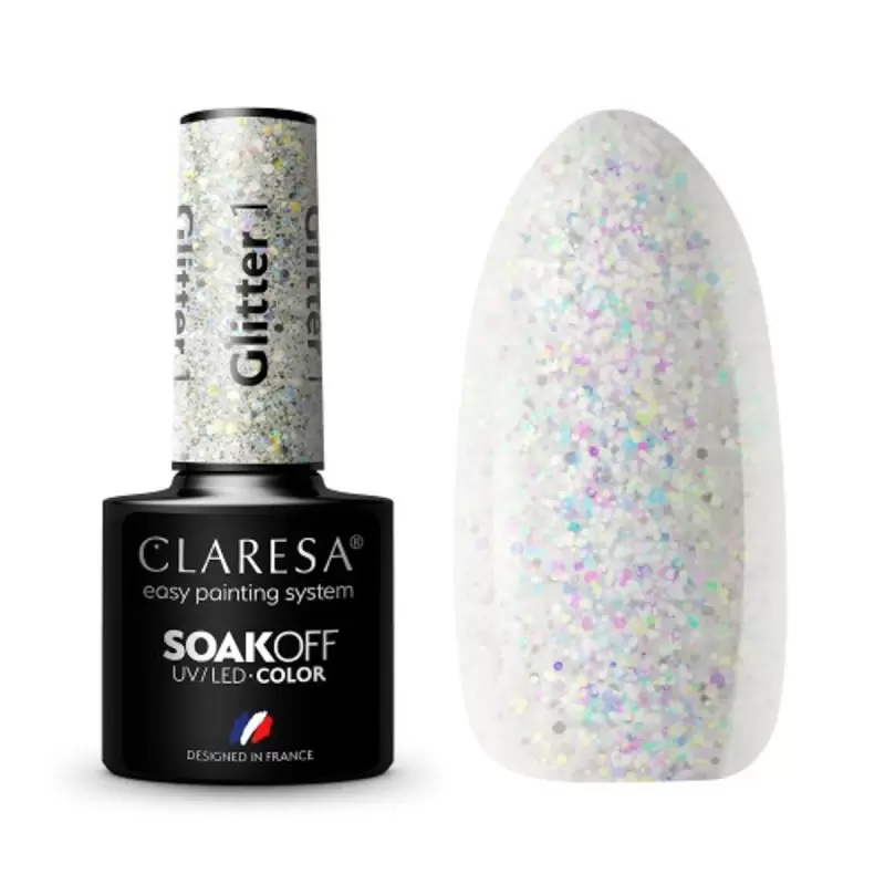 GLITTER 1 CLARESA / Гель-лак для ногтей 5мл GLITTER 1 CLARESA / Гель-лак для ногтей 5мл