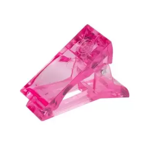 Dvigubas plastikinis rožinis spaustukas DSF