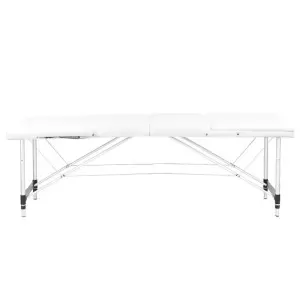 Складный массажный стол алюминиевый Comfort Activ Fizjo 3 сегментный white