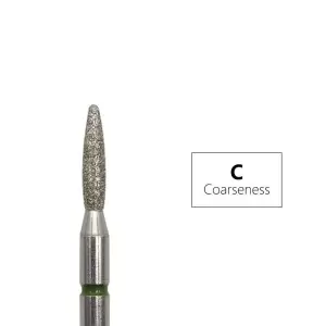 Deimantinis frezas "liepsna su bukuoju galu" Ø1,8 mm, "Grubus"
