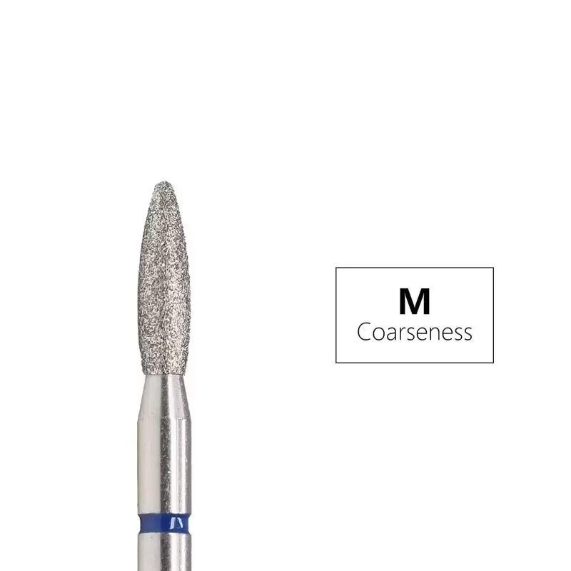 Фреза алмазная "пламя c тупым концом" Ø2.3 mm, "Medium" Фреза алмазная "пламя c тупым концом" Ø2.3 mm, "Medium"