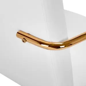 Kosmetologinė kėdutė QS-OF211G Gold-Cream - Grey