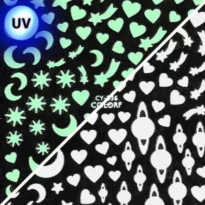 Ploni lipnūs lipdukai UV švytinčios žvaigždės lipdukai CY-036