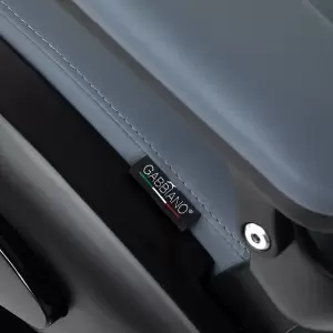 "Gabbiano Francesco" kirpyklos kėdė Grafitinė su juodu rėmu