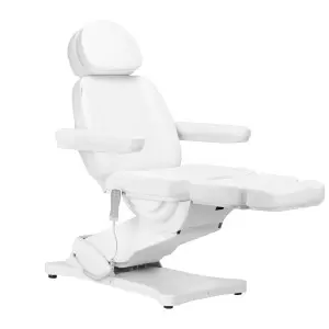 Šildoma elektrinė grožio terapijos kėdė SILLON CLASSIC, 3 varikliai, antroji laida, balta
