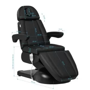 Электро косметическое кресло Azzurro Lux 3 привода черное (Гарантия 2 года)