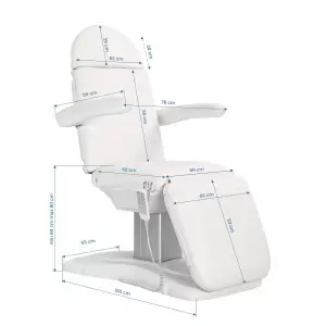 Elektrinė kosmetinė kėdė SILLON Eclipse 3 varikliai balta