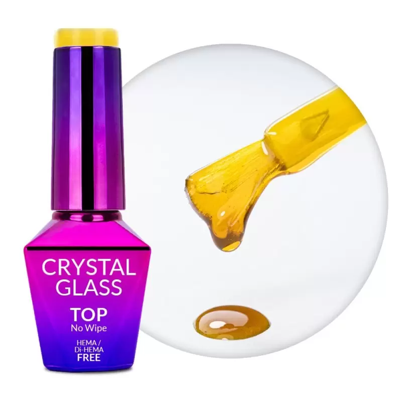 Top no wipe Crystal Glass Molly Nails Yellow 10g Top no wipe Crystal Glass Molly Nails Yellow 10g