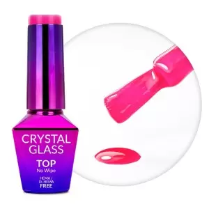 Top no wipe Crystal Glass Molly Nails Pink HEMA/Di-HEMA Free 10g