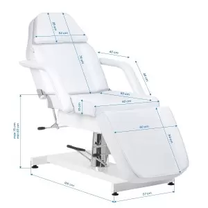 Sillon v2 210 balta hidraulinė kosmetinė kėdė