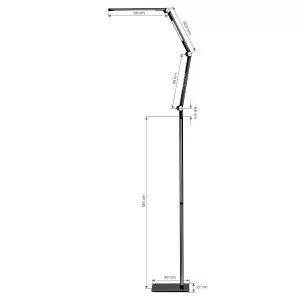 LED jogos lempa 22 W, juoda