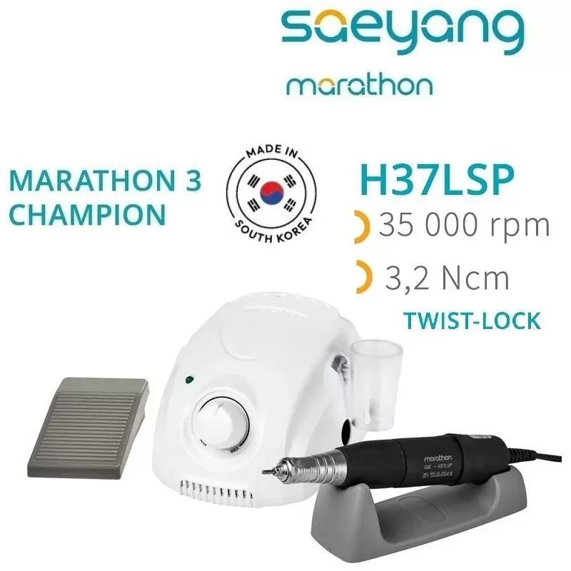 Фрезер Marathon 3 Champion белый + H37LSP - 3.2Ncm 45 W Twist-Lock Фрезер Marathon 3 Champion белый + H37LSP - 3.2Ncm 45 W Twist-Lock