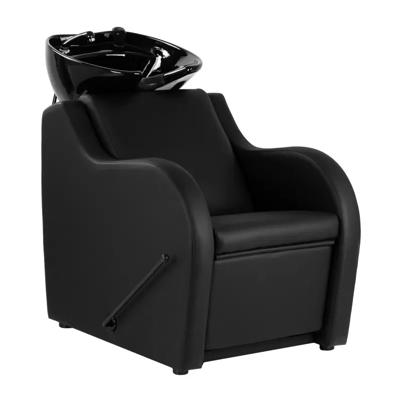 Gabbiano Мойка для парикмахерских Carmen с регулируемой подставкой для ног, черная Gabbiano Мойка для парикмахерских Carmen с регулируемой подставкой для ног, черная