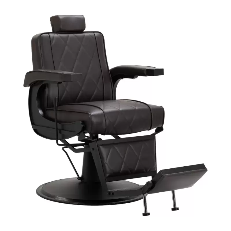 "Hair System" BM88066B Rudos spalvos kirpimo kėdė su juodu rėmu "Hair System" BM88066B Rudos spalvos kirpimo kėdė su juodu rėmu