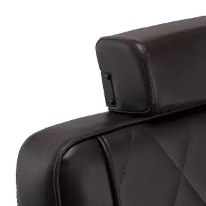 "Hair System" BM88066B Rudos spalvos kirpimo kėdė su juodu rėmu