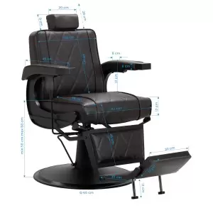 "Hair System" BM88066B Rudos spalvos kirpimo kėdė su juodu rėmu