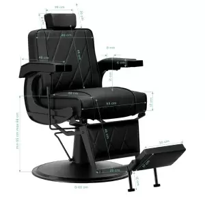 Plaukų sistema BM88066B Kirpėjo kėdė BM88066B juoda su juodu rėmu