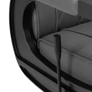 Парикмахерское кресло Hair System BM88066B серо-черная рама
