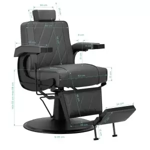 Парикмахерское кресло Hair System BM88066B серо-черная рама