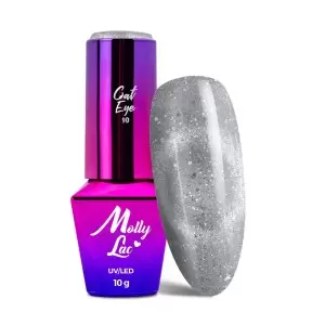 Гель-лак MollyLac Cat Eye Foxy Eyes Silver Grey 10g Nr 550