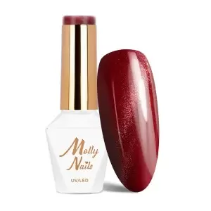Гель-лак LED/UV Gel Polish Molly Nails Cat Eye Red 231 HEMA/Di-HEMA Free 8g