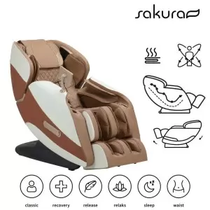 Masážní křeslo Sakura Luxusní 808 bílá béžová