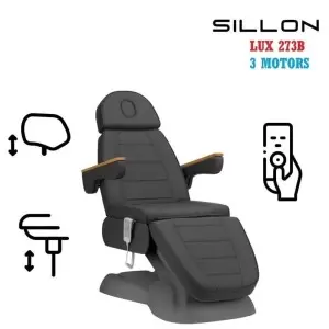 Elektrinė kosmetinė kėdė SILLON Lux 3 varikliai, pilka, pilkas pagrindas