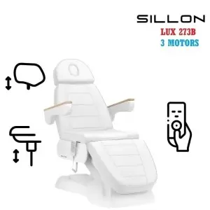 SILLON Lux 273b cadeira cosmética elétrica, 3 motor, branco