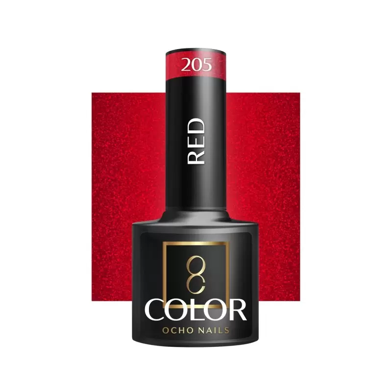 Raudona 205 OCHO Nagai 5g / Nagų lakas 5ml Raudona 205 OCHO Nagai 5g / Nagų lakas 5ml