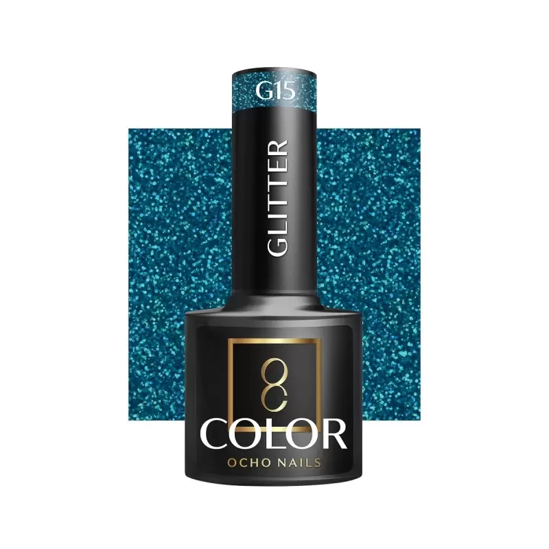 OCHO Nagai Glitter G15 / 5ml nagų lako gelis OCHO Nagai Glitter G15 / 5ml nagų lako gelis