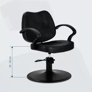 Kirpyklų kėdės plaukų sistema A055B, juoda