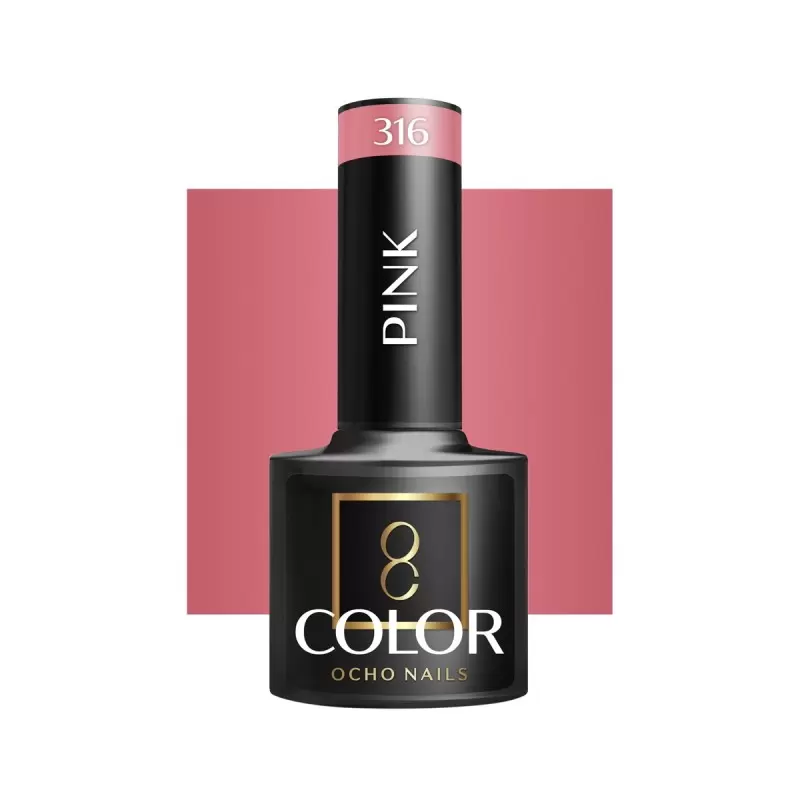 OCHO Nails Pink 316 UV gelio nagų lakas -5 g OCHO Nails Pink 316 UV gelio nagų lakas -5 g